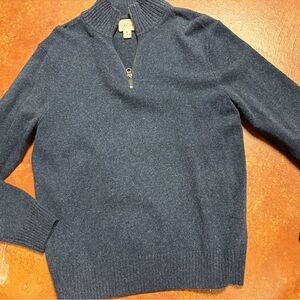 J. Crew Navy Zip-Up Sweater